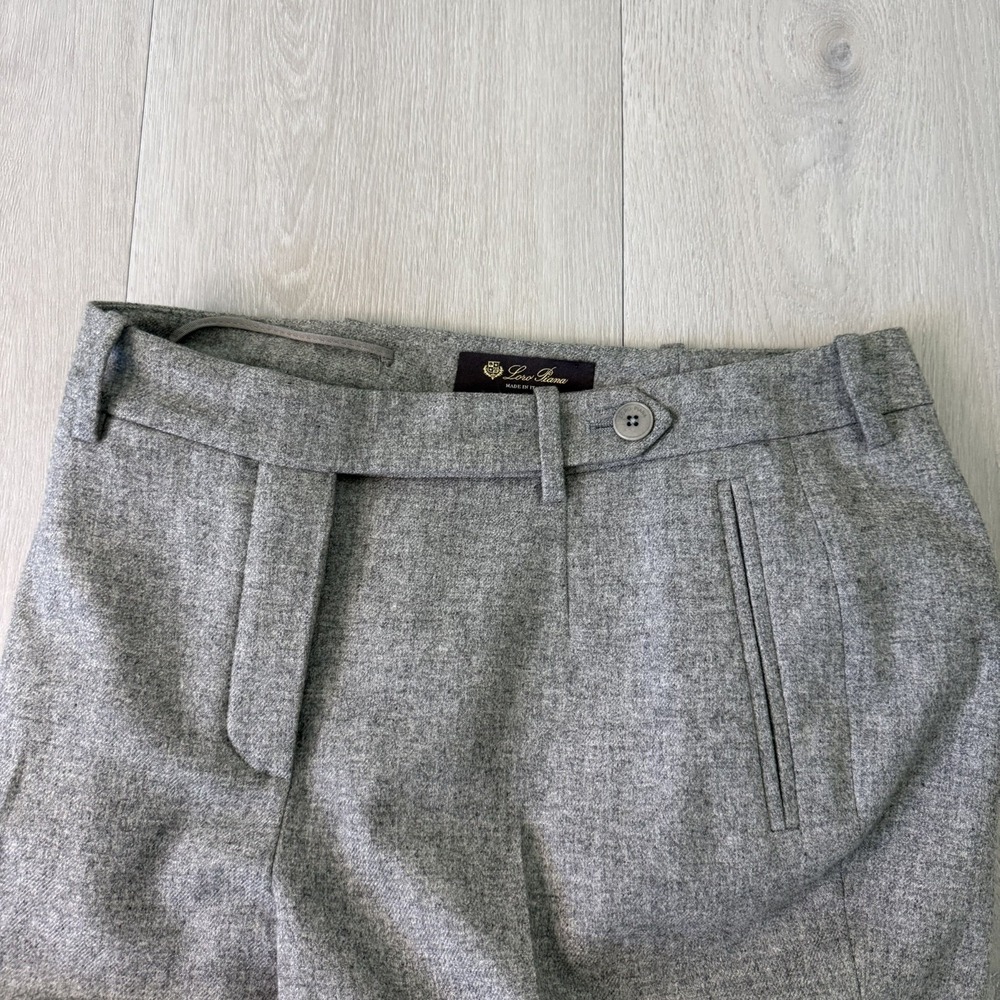 Loro Piana Cashmere Silk Blend Pants Women's Size 38 Trousers Cuffed Italy